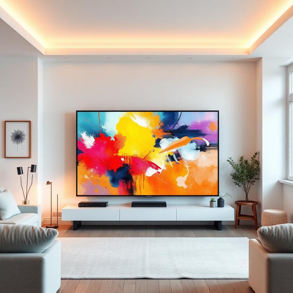 Collector viewing art on a Samsung Frame TV with provenance